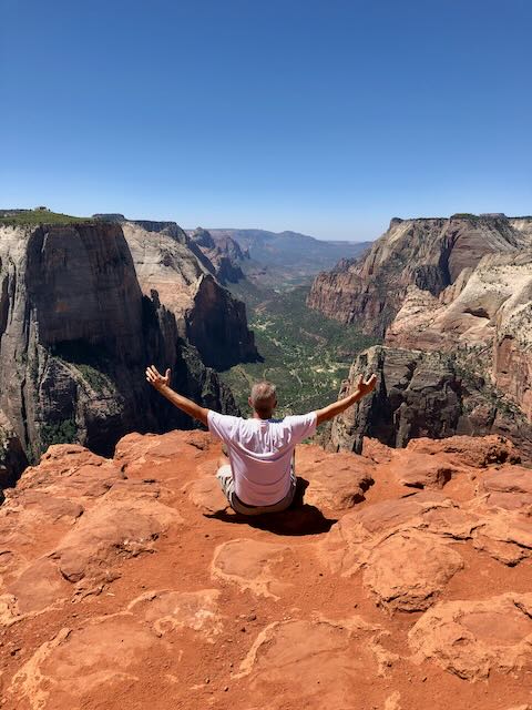 View from observation point of Zion National Park