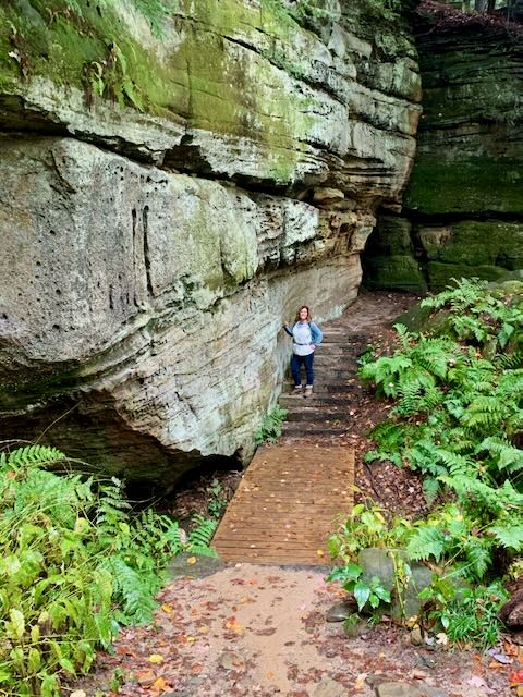 Lori Hiking in Cuyahoga National Park