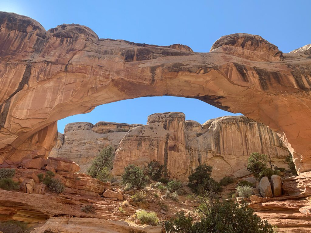 Natural Rock Arch in Capitol Reef National Park