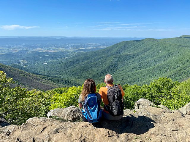 View from Hawksbill Summit in Shenandoah National Park