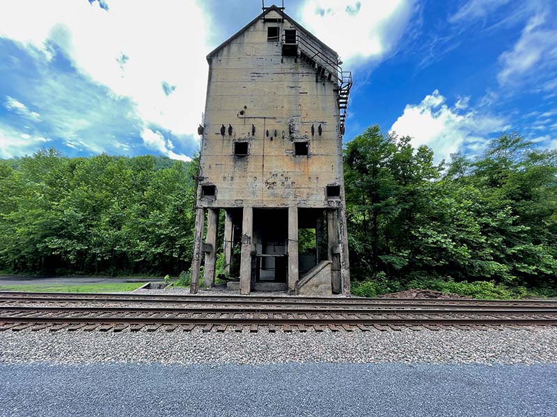 Coaling Tower where coal was loaded into trains located in the Thurmond District of New River Gorge.  